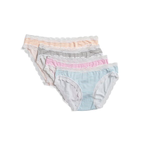 SOLID & STRIPED Multicolor 4pk Candy Stripe Super Soft Sustainable Panties Set - Picture 1 of 2